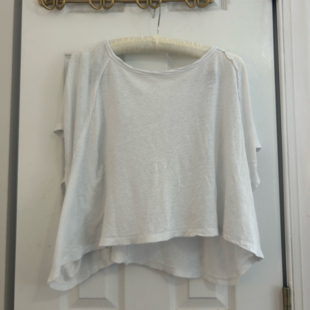 White Women's Boxy Short-Sleeve Top